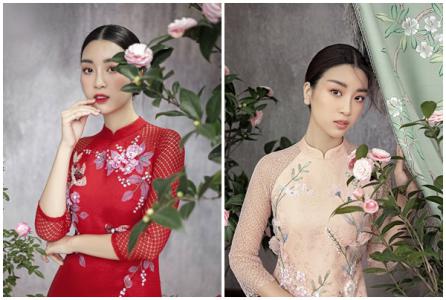 Hoa hậu Đỗ Mỹ Linh duyên dáng với áo dài cách tân ngày Tết