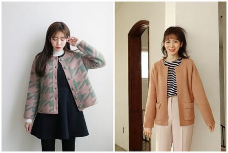 Mẫu áo cardigan cổ tròn được các chị em lăng xê