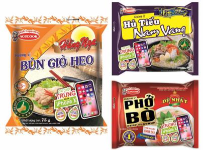Cơ hội trúng Iphone X từ sản phẩm gạo ăn liền của Acecook