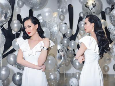 Hoa hậu Sang Lê đẹp mặn mà tại lễ ra mắt showroom thời trang Bely
