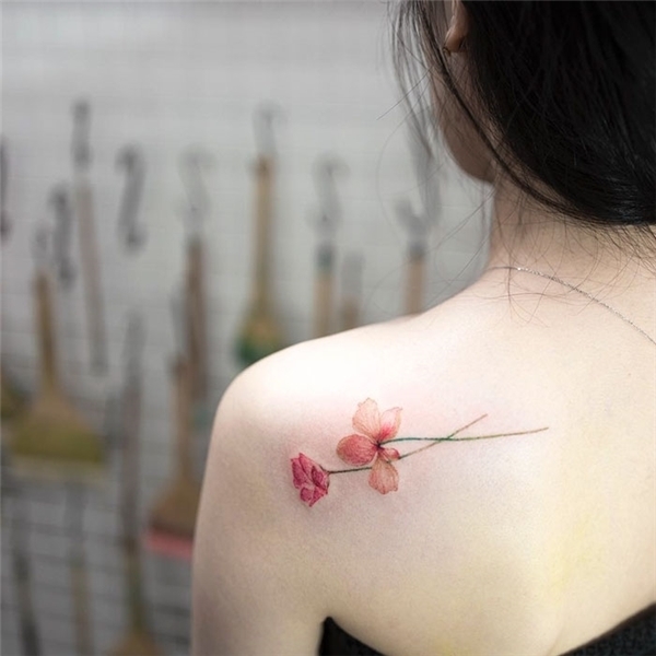 Tattoo mini, hình xăm nhỏ, mẫu hình xăm trên vai, hình xăm dễ thương, mẫu tatto mini dễ thương, mẫu tatto mini trên vai