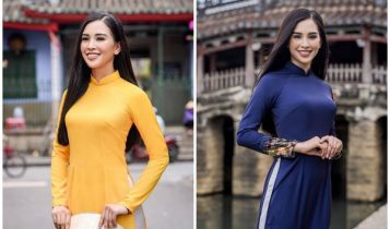 Tân Hoa hậu Việt Nam 2018 Trần Tiểu Vy trong trẻo với áo dài ở phố cổ Hội An