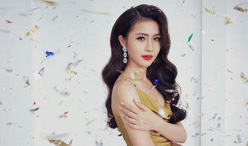 Hoa hậu Kim Ngọc diện váy đơn sắc nhưng vẫn nổi bật