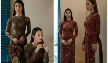 Hoa hậu Phan Thu Quyên và người mẫu Lê Mỹ Duyên diện áo dài của NTK An Nhiên