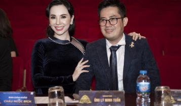 Hoa hậu Châu Ngọc Bích diện áo dài thanh lịch làm giám khảo tại Hải Phòng