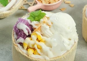 Thực đơn hàng ngày: Kem xôi dừa