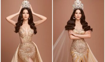 Phương Khánh tái hiện hình ảnh đội vương miện đăng quang Hoa hậu Trái Đất