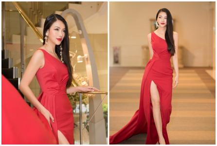 Hoa hậu Phương Khánh diện váy đỏ quyến rũ tại sự kiện ở Nhật Bản