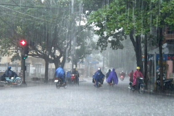Thời tiết hôm nay Hà Nội mưa to