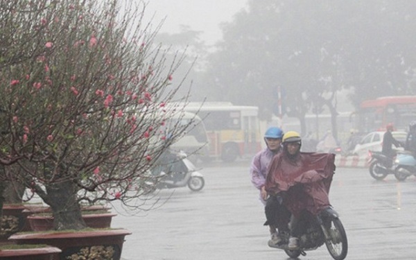 Thời tiết hôm nay mưa rét bao trùm miền Bắc