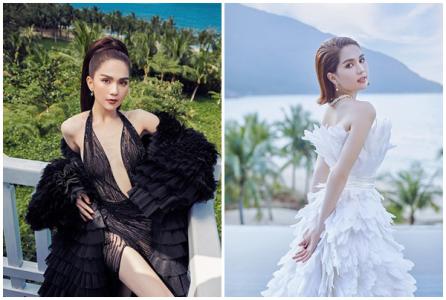 Ngọc Trinh diện váy dạ hội hở bạo của NTK Lê Thanh Hòa