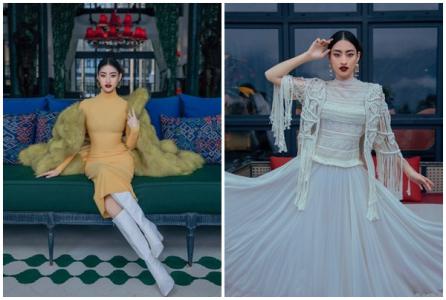 Hoa hậu Lương Thùy Linh khác lạ trong các thiết kế của Lê Thanh Hòa