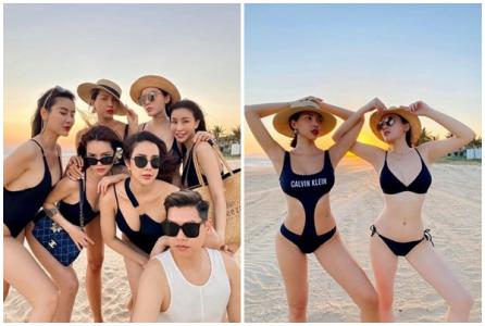Minh Triệu và Kỳ Duyên chụp bộ ảnh bikini cùng hội bạn thân