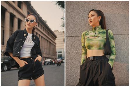 Hà Thu gợi cảm dạo phố với crop-top