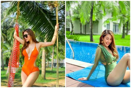 Quế Vân gợi cảm với bikini tại Phú Quốc