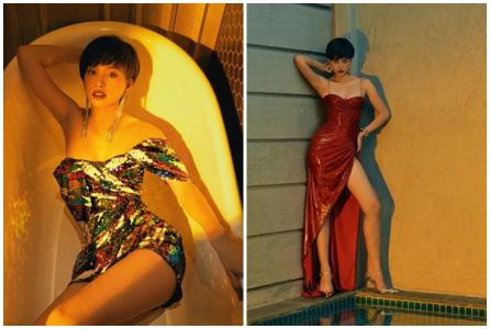 Hoa hậu Tiểu Vy khoe dáng trong thiết kế của Chung Thanh Phong