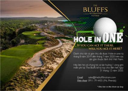 Sân gôn The Bluffs ưu đãi cho các gôn thủ đạt được cú hole-in-one