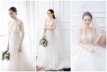 Cô dâu Ngọc Hà diện 3 váy cưới lấy cảm hứng từ giọt sương