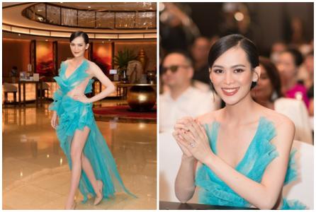 Sang Lê nổi bật với váy của NTK Lâm Lâm tại Miss Universe Việt Nam 2021