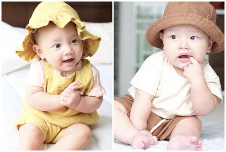 Hồ Ngọc Hà chọn trang phục thoáng mát cho hai bé sinh đôi