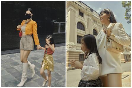 Á hậu Diễm Trang cùng con gái thực hiện bộ ảnh đồng điệu