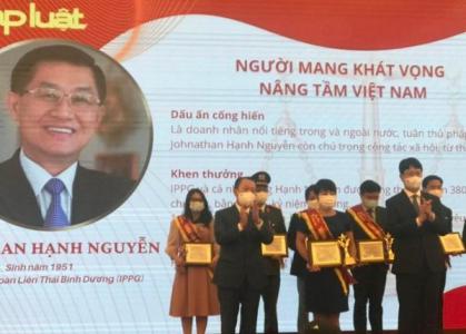 Chủ tịch IPPG Johnathan Hạnh Nguyễn được tôn vinh Gương sáng Pháp luật 2021