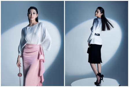 Hoa hậu Lương Thùy Linh khoe dáng cùng thời trang của Đỗ Long