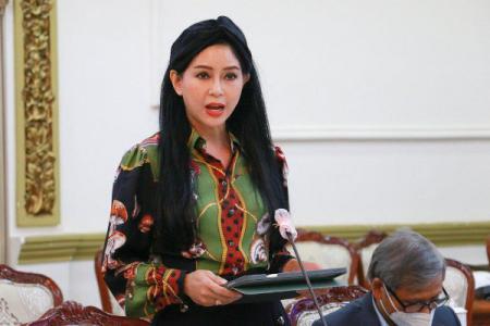 Bà Lê Hồng Thủy Tiên phát biểu tại hội thảo 