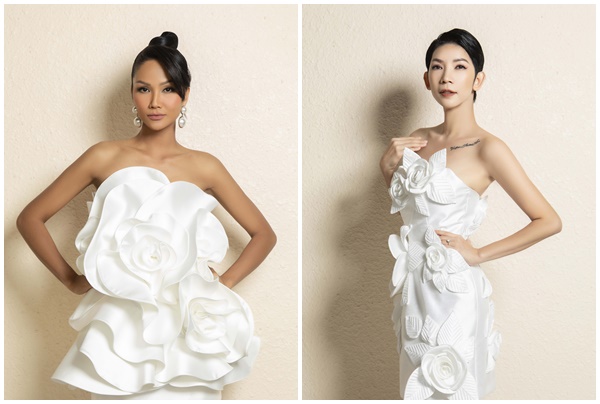 H’Hen Niê và Xuân Lan diện những mẫu váy trắng mới nhất trong BST của Đỗ Mạnh Cường