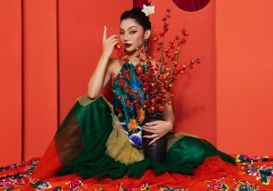Á hậu 4 Hoa hậu Hoàn cầu thế giới 2022 Lâm Thu Hồng rộn ràng đón xuân