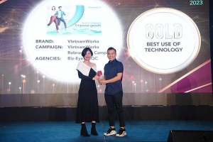 VietnamWorks nhận giải Vàng cho chiến dịch Tái định vị thương hiệu vào năm 2022