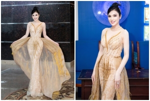 Kim Huyền Sâm xuất hiện lộng lẫy tại cuộc thi Giọng ca vàng Bolero Việt Nam năm 2023