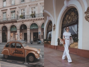 Lý Nhã Kỳ xách loạt túi hiệu Hermes, Chanel, Dior dạo phố Sài Gòn.