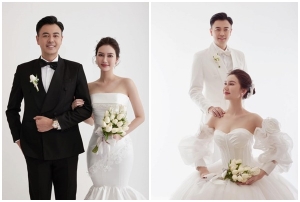 MC Tuấn Tú hé lộ ảnh cưới trong dự án phim mới cùng diễn viên Hương Giang
