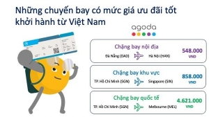 Agoda tiết lộ các chuyến bay nội địa, trong khu vực và quốc tế chặng dài khởi hành từ Việt Nam với giá vé ưu đãi tốt
