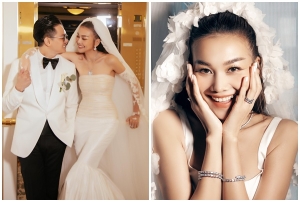 Ảnh cưới ngọt ngào, lãng mạn của siêu mẫu Thanh Hằng và nhạc trưởng Trần Nhật Minh