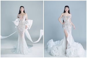 Phương Nhi vừa tiết lộ 2 thiết kế trang phục dạ hội cô chuẩn bị cho đêm chung kết Miss International 2023
