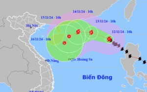 Dự báo thời tiết ngày 14/11/2024: Bão số 8 suy yếu thành áp thấp nhiệt đới