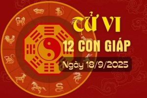 Tử vi 12 con giáp ngày 18/9/2025: Tuổi Thìn bình yên, tuổi Hợi bội thu