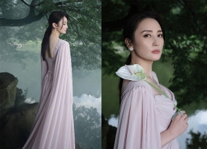 Tưởng Cần Cần phong cách với trang phục đơn sắc