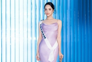 Hoa hậu Hương Giang ghi điểm với những đầm tôn dáng tại Miss Universe 2025