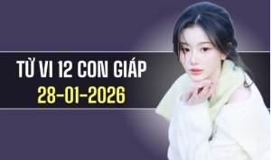 Ngày 28/1/2026: Tử vi 12 con giáp Dần thể hiện bản thân, Tý cần tỉnh táo
