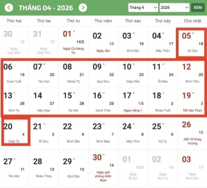 Tiết Thanh minh năm 2026 diễn ra từ ngày nào đến ngày nào?