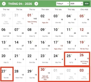 Giỗ Tổ Hùng Vương năm 2026 vào ngày nào?