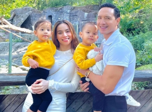 Vợ chồng Hồ Ngọc Hà và các con thường xuyên diện thời trang đồng điệu