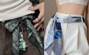 Nâng tầm outfit mùa hè cùng khăn lụa buộc ngang hông