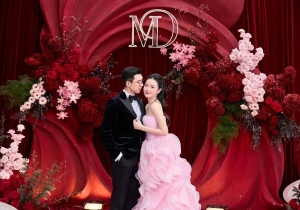 Midu và chồng thiếu gia kỷ niệm 2 năm về chung nhà, không gian như một đám cưới cổ tích