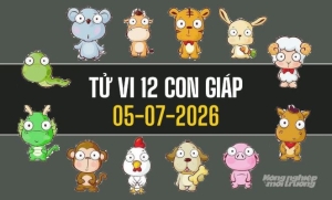 Tử vi hôm nay 5/7/2026 của 12 con giáp: Sửu đón vận may, Thìn gặp quý nhân