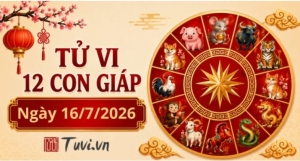 Tử vi 12 con giáp ngày 16/7/2026: Hợi đại cát, Mùi thăng hoa