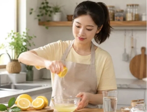 Uống nước chanh muối ngay sau khi thức dậy